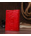 Шкіряна обкладинка на паспорт з картою і рамкою SHVIGEL 13981 Червона картинка, зображення, фото