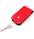 Компактная кожаная ключница с хлястиком SHVIGEL 13987 Красная картинка, изображение, фото