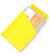 Оригінальний шкіряний картхолдер комбі двох кольорів Серце GRANDE PELLE 16701 Жовто-блакитний картинка, зображення, фото