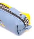 Містка шкіряна ключниця комбі двох кольорів Серце GRANDE PELLE 16716 Жовто-блакитна картинка, зображення, фото