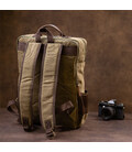 Рюкзак текстильный дорожный унисекс на два отделения Vintage 20612 Зеленый картинка, изображение, фото