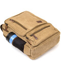 Рюкзак текстильний дорожній унісекс на два відділення Vintage 20616 Бежевий картинка, зображення, фото
