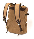 Рюкзак текстильный дорожный унисекс с ручками Vintage 20664 Песочный картинка, изображение, фото