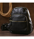 Кожаный стильный женский рюкзак Vintage 20676 Черный картинка, изображение, фото