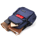 Многофункциональный мужской текстильный рюкзак Vintage 20575 Синий картинка, изображение, фото