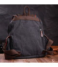 Текстильний рюкзак що закривається клапаном на магніт Vintage 22151 Чорний картинка, зображення, фото