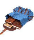 Вместительный текстильный рюкзак что закрывается клапаном на магнит Vintage 22152 Голубой картинка, изображение, фото
