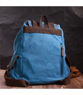 Місткий текстильний рюкзак, що закривається клапаном на магніт Vintage 22152 Блакитний картинка, зображення, фото