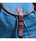 Вместительный текстильный рюкзак что закрывается клапаном на магнит Vintage 22152 Голубой картинка, изображение, фото