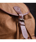 Мужской текстильный рюкзак что закрывается клапаном на магнит Vintage 22155 Коричневый картинка, изображение, фото