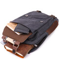 Практичный текстильный рюкзак с уплотненной спинкой и отделением для планшета Vintage 22168 Черный картинка, изображение, фото