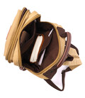 Оригінальний текстильний рюкзак з ущільненою спинкою та відділенням для планшета Vintage 22171 Пісочний картинка, зображення, фо