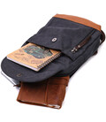 Рюкзак для мужчин из плотного текстиля Vintage 22182 Черный картинка, изображение, фото