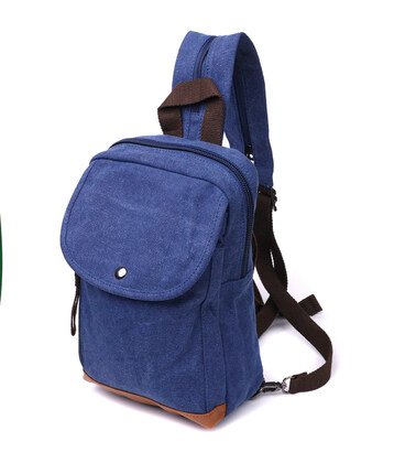 Современный рюкзак для мужчин из плотного текстиля Vintage 22184 Синий картинка, изображение, фото