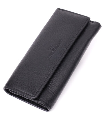 Велика ключниця з функцією гаманця з натуральної шкіри ST Leather 22492 Чорний картинка, зображення, фото