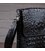 Сумка мужская вертикальная с тиснением под рептилию Vintage 14715 Черная картинка, изображение, фото