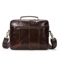 Деловая сумка на плечо кожаная Vintage 14820 Коричневая картинка, изображение, фото