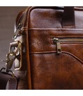 Ділова чоловіча сумка з зернистої шкіри Vintage 14837 Коричнева картинка, зображення, фото