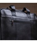 Ділова чоловіча сумка з зернистої шкіри Vintage 14886 Чорна картинка, зображення, фото