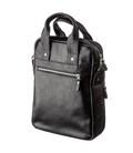 Мужская сумка под А4 вертикального формата в гладкой коже 11165 SHVIGEL, Черная картинка, изображение, фото