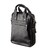 Чоловіча сумка під А4 вертикального формату в гладку шкіру 11165 SHVIGEL, Чорна картинка, зображення, фото