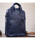 Стильна сумка під А4 вертикального формату в матовою шкірі 11170 SHVIGEL, Синя картинка, зображення, фото