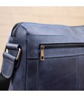 Деловая мужская кожаная сумка на плечо SHVIGEL 11249 Синяя картинка, изображение, фото