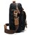 Сумка-портфель мужская текстильная с кожаными вставками Vintage 20002 Черная картинка, изображение, фото