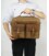 Сумка-портфель чоловіча текстильна з шкіряними вставками Vintage 20003 Руда картинка, зображення, фото