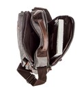 Универсальная текстильная мужская сумка на два отделения Vintage 20198 Серая картинка, изображение, фото