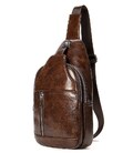 Мужская сумка-слинг кожаная 20340 Vintage Коричневая картинка, изображение, фото