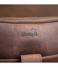 Сумка мужская планшет на два отделения кожаная SHVIGEL 11285 Коричневая картинка, изображение, фото