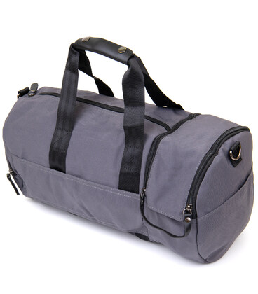 Спортивна сумка текстильна Vintage 20641 Сіра картинка, зображення, фото