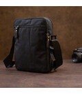 Универсальная текстильная мужская сумка на два отделения Vintage 20660 Черная картинка, изображение, фото