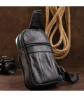 Компактна шкіряна чоловіча сумка через плече Vintage 20000 Чорний картинка, зображення, фото
