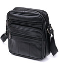Кожаная небольшая мужская сумка Vintage 20370 Черный картинка, изображение, фото