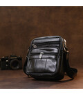 Кожаная небольшая мужская сумка Vintage 20370 Черный картинка, изображение, фото