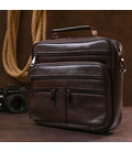 Практичная кожаная мужская сумка Vintage 20670 Коричневый картинка, изображение, фото