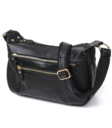 Кожаная женская сумка Vintage 20686 Черный картинка, изображение, фото