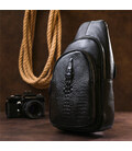 Модна шкіряна чоловіча сумка через плече Vintage 20673 Чорний картинка, зображення, фото