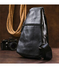 Модна шкіряна чоловіча сумка через плече Vintage 20673 Чорний картинка, зображення, фото