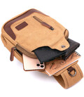 Функциональная мужская сумка через плечо Vintage 20385 Песочный картинка, изображение, фото