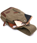Функциональная мужская сумка через плечо Vintage 20386 Зеленый картинка, изображение, фото