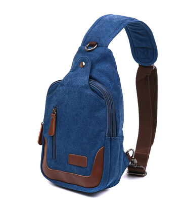 Текстильна чоловіча сумка через плече Vintage 20387 Синій картинка, зображення, фото