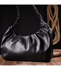 Якісна жіноча сумка багет KARYA 20838 шкіряна Чорний картинка, зображення, фото