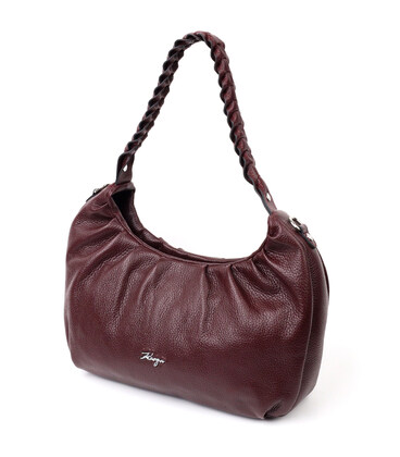 Красива сумка жіноча багет KARYA 20839 шкіряна Бордовий картинка, зображення, фото