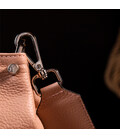 Стильная женская сумка с ручками KARYA 20861 кожаная Пудровый картинка, изображение, фото