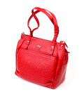Яскрава та містка жіноча сумка з ручками KARYA 20880 шкіряна Червоний картинка, зображення, фото