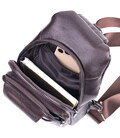 Удобная мужская сумка через плечо из натуральной кожи Vintage 21306 Коричневая картинка, изображение, фото