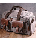 Вместительная дорожная сумка из качественного текстиля 21238 Vintage Серая картинка, изображение, фото